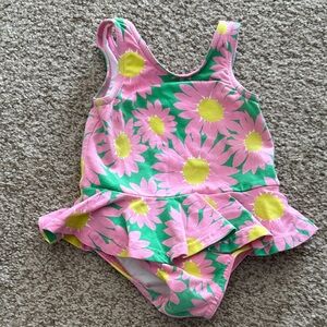 Baby Boden - 18-24 months - Pink and Green Floral Swimsuit